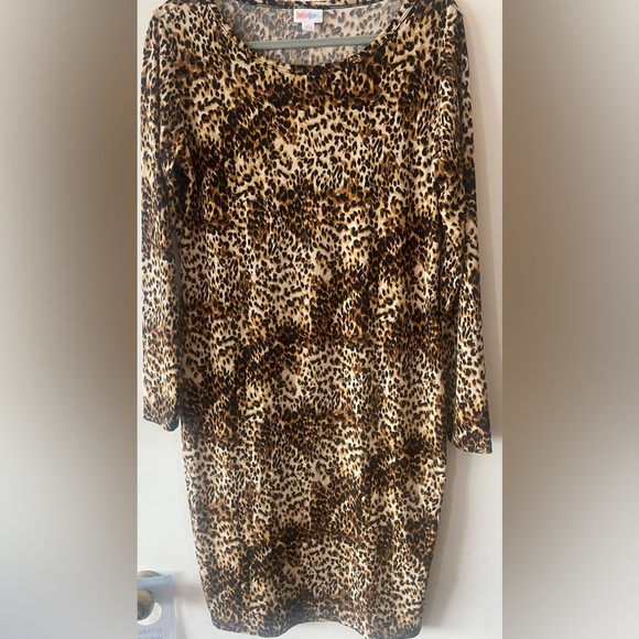 Long sleeve Dress - leopard print - Picture 1 of 2
